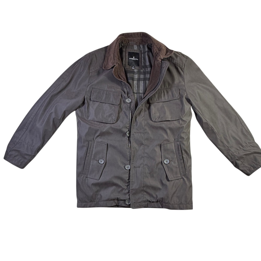 Men's S/Women's Brown Oversized Heritage Field Jacket London Fog Corduroy Plaid